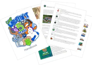 Camper Handbook Link Picture of the camper handbook splayed out as seperate papers